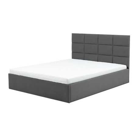 Čalouněná postel TORES s pěnovou matrací rozměr 140x200 cm Tmavě šedá SG-nábytek