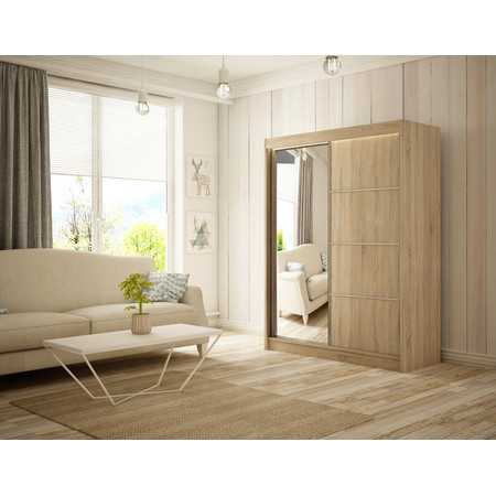 Kvalitní Šatní Skříň Pako 200 cm Dub Sonoma Furniture