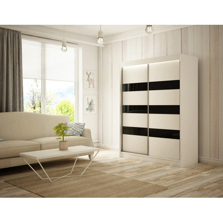 Kvalitní Šatní Skříň Solit 120 cm Bílý Mat Furniture