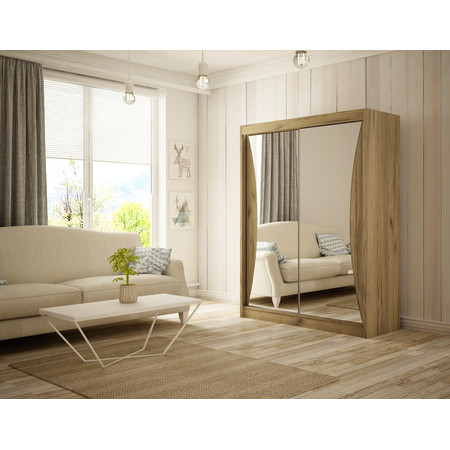 Kvalitní Šatní Skříň Twin 120 cm Dub craft Furniture